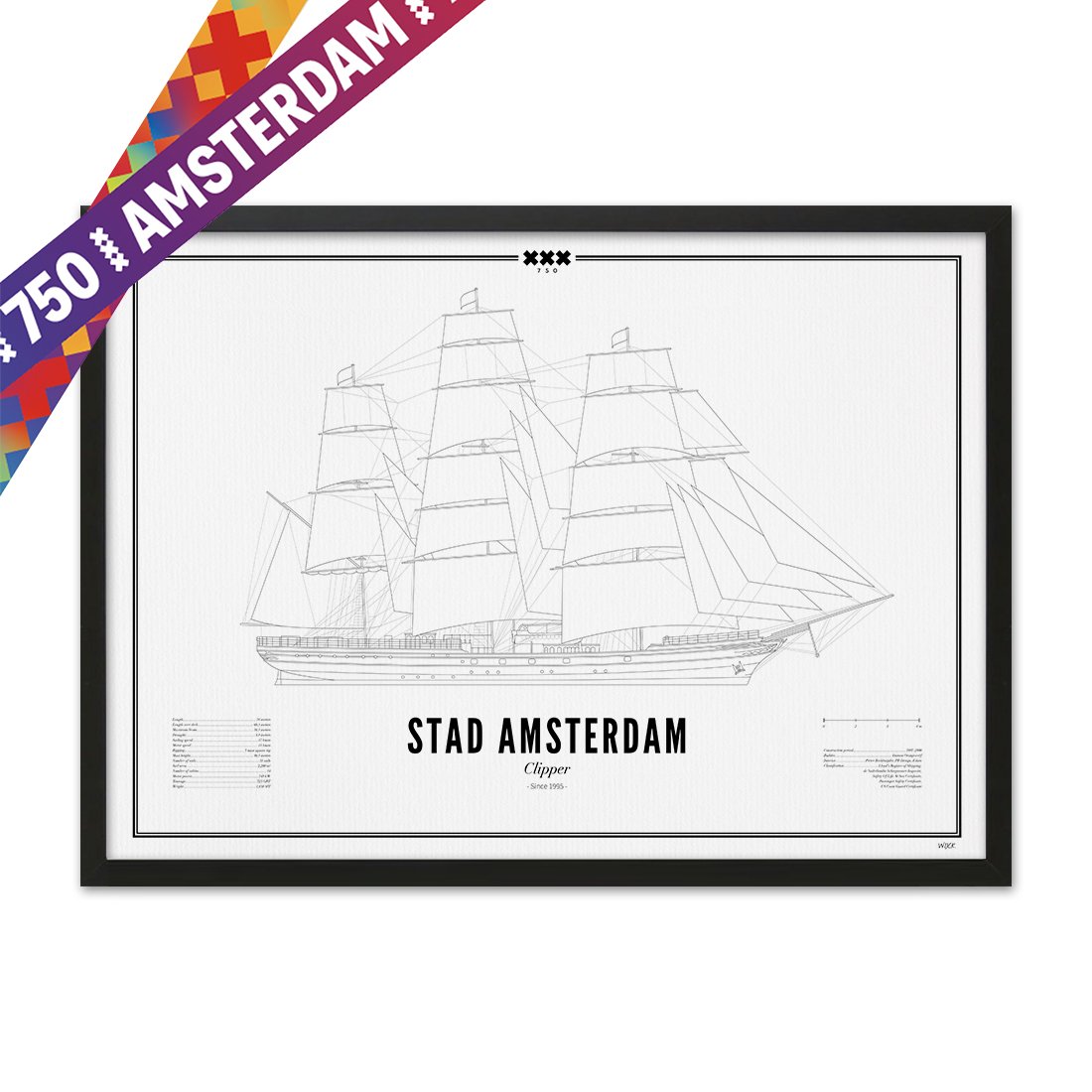 Poster von Clipper Stad Amsterdam | WIJCK.